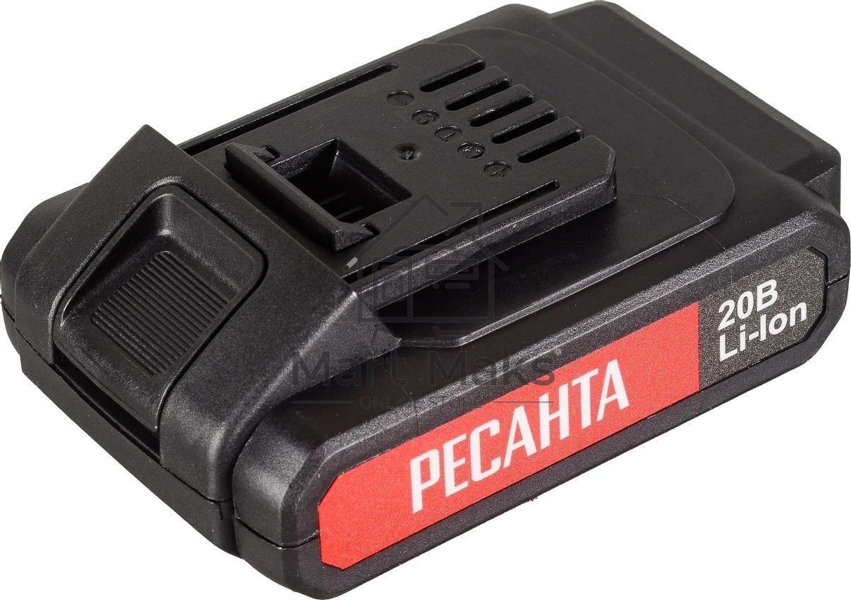 Дрель-шуруповерт аккумуляторная Ресанта ДА-20-2ЛК-Б 75/14/10, Аккумуляторная, 20В, 2 АКБ, Кейс