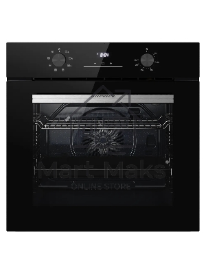 Духовой шкаф Kuppersberg HO 608 X Line, High-Tech, 78 л, цвет черный, цвет фурнитуры нержавеющая сталь, поворотное управление, дисплей, таймер, 8 режимов, макс. температура 310 градусов, телескопические направляющие (на 1 уровень)