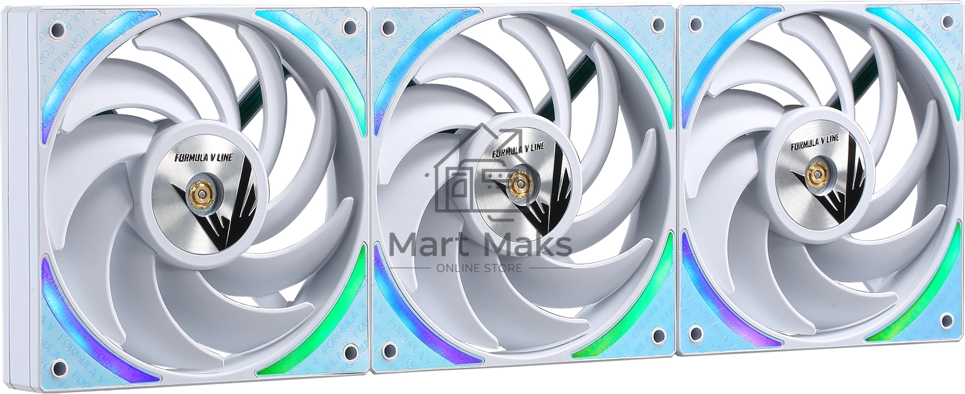 Вентилятор для корпуса Aerocool / Formula Air Bridge Plus WH ARGB белый, 120 мм, 1300 об/мин, 27.2 дБ, 4 pin