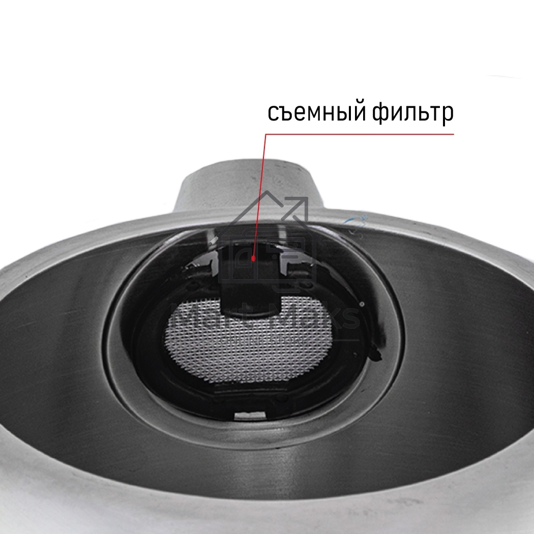 Чайник электрический JVC JK-KE1720 1,7 л, 2200 Вт, серебристый