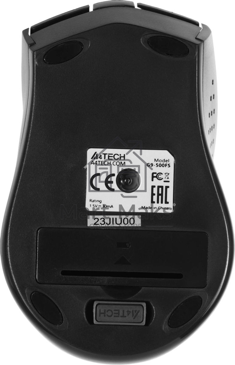 Мышь беспроводная A4Tech G9-500FS черный, 1200 dpi, радиоканал, USB, кнопки - 4