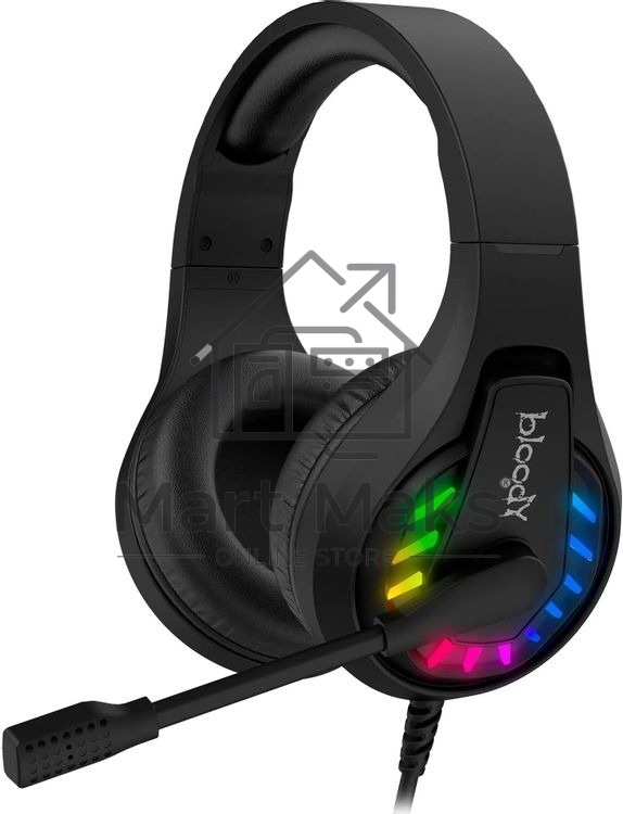 Гарнитура Bloody G230P чёрный, проводная, USB, подсветка