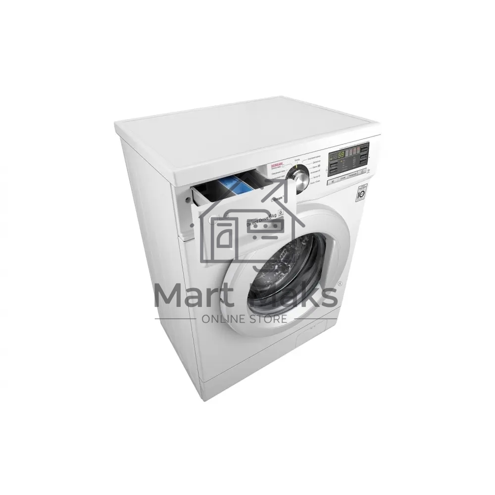 Стиральная машина LG F1296NDS0 белый, загрузка фронтальная 6 кг, 1200 об/мин., класс: А