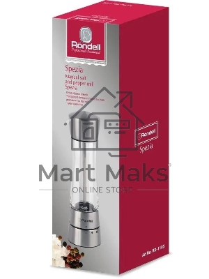 Мельница для перца и соли Rondell 1105-RD-01, серебристый
