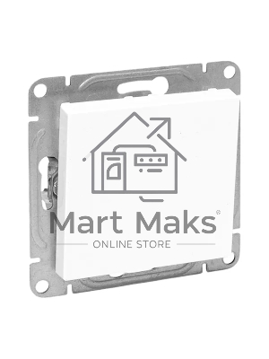 Механизм выключателя EKF UP1-SWW-11 одноклавишный, проходной, белый Эпика