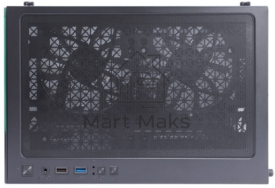 Компьютерный корпус 1STPLAYER MIKU Mi2 черный mATX 3x120мм LED fans Mi2-BK-3F1