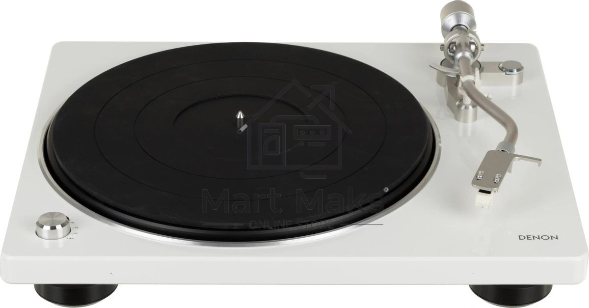 Проигрыватель винила Denon DP-400F, частично автоматический, белый