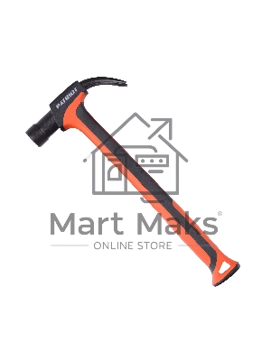 Молоток-гвоздодер Patriot NHF 450 S, кругл.боек 450 гр, 50-58 HRC, fiberglas+TPR рукоять, малый вес, компактный размер, антивибрацион.система, магнитный гвоздодержатель, покрытием PTFE (Teflon), 570 гр, 318 мм