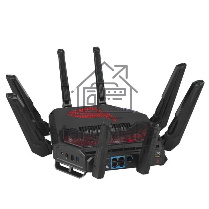 Маршрутизатор ASUS GT-BE19000, черный/красный, 90IG0850-MO9A0V