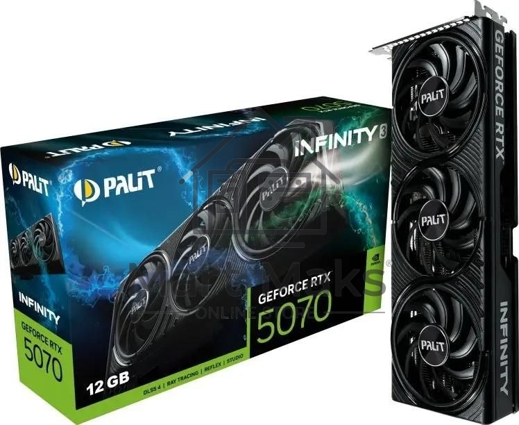 Видеокарта Palit PA-RTX5070 INFINITY 3 12GB RTX 5070 12Gb 192bit GDDR7 2325/28000 HDMIx1 DPx3 HDCP Ret