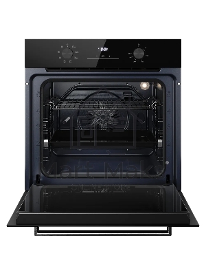 Духовой шкаф Kuppersberg HO 608 X Line, High-Tech, 78 л, цвет черный, цвет фурнитуры нержавеющая сталь, поворотное управление, дисплей, таймер, 8 режимов, макс. температура 310 градусов, телескопические направляющие (на 1 уровень)