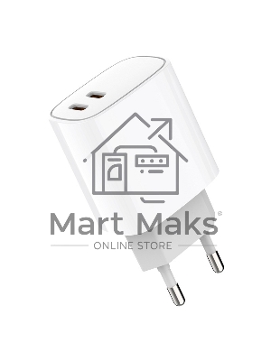 Сетевое зарядное устройство с двумя портами USB-C + USB-C, 20Вт Rexant