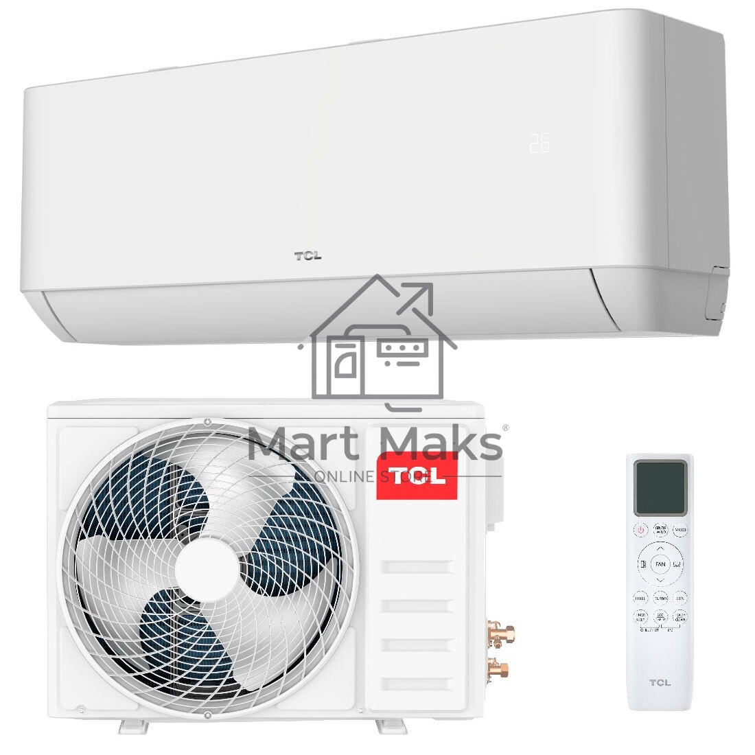 Кондиционер сплит-система TCL TAC-TP07ONF/R 7000 BTU, 21 м², 25 дБ, охлаждение, обогрев, осушение, белый