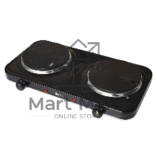 Плита настольная электрическая BLACKTON Bt HP216CI чёрный, 2 кВт, ТЭН, конфорки - 2, эмаль, поворотные переключатели