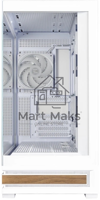 Компьютерный корпус ZALMAN P40 NAMU, ATX, белый, WINDOW, WOODEN ELEMENTS, 2xCombo(2.5” or 3.5”), 1xUSB TYPE-C, 2xUSB 3.0, SIDE 3x120мм ARGB, REAR 1x120мм ARGB