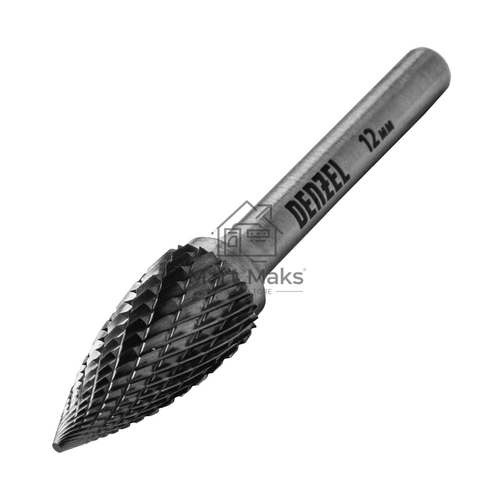 Борфреза по металлу Denzel твердосплавная, параболическая заостренная, тип-G, 12 мм