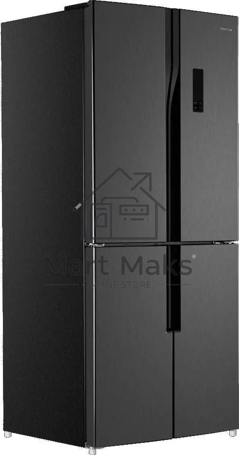 Холодильник Maunfeld MFF181NFSB черная сталь трехкамерный 320/154л морозилка снизу, Total No Frost, Side by Side