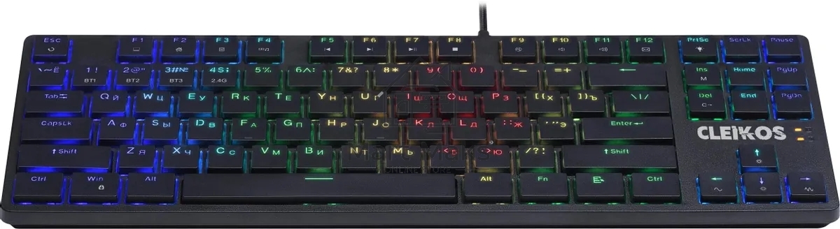 Клавиатура Defender Cleikos GK-135 гибридная, USB Type-C, Bluetooth, радиоканал, чёрный