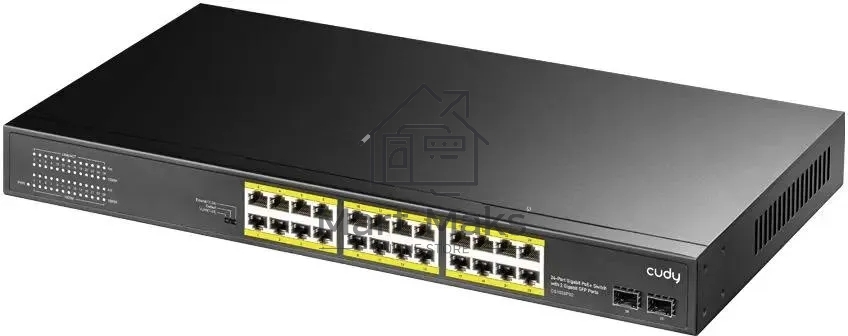 Коммутатор Cudy GS1028PS2 (L2) 24x1Гбит/с 2SFP 24PoE+ 300W неуправляемый