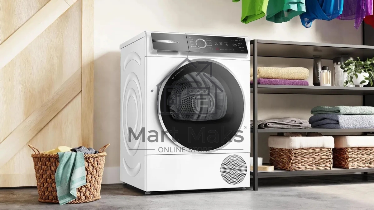 Сушильная машина Bosch WQB245B0ME белый, 9 кг, сушка - конденсационная, программ - 14, 59.8 x 84.2 x 65.1 см