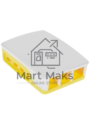 Корпус Qumo ABS Plastic, Raspberry Pi 4, белый/желтый