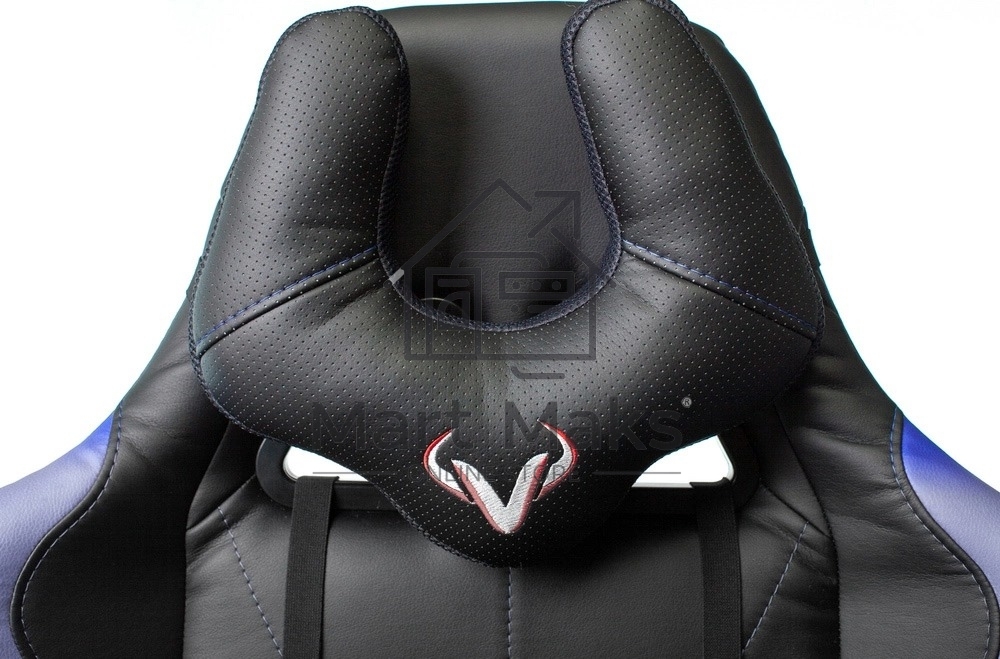 Кресло игровое Бюрократ VIKING 5 AERO BLUE черный/синий искусственная кожа