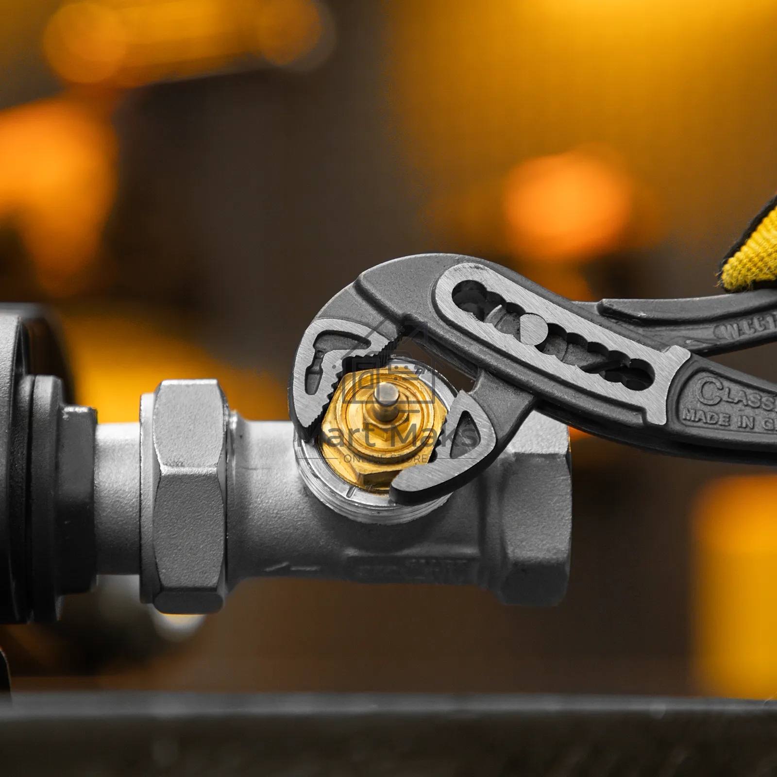 Клещи переставные Denzel обливные рукоятки, 180 мм