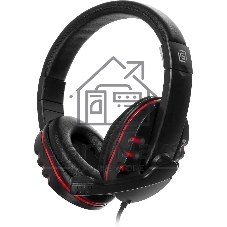 Гарнитура Oklick HS-L380G черный/красный 1.8м мониторы оголовье (JD-032)