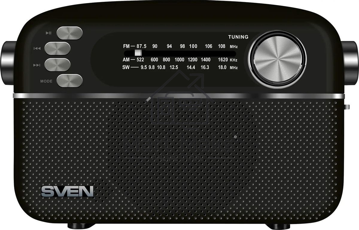 Радиоприемник SVEN SRP-505 (4 Вт, FM/AM/SW, USB, SD/microSD, Bluetooth, 1200 мА·ч)черный