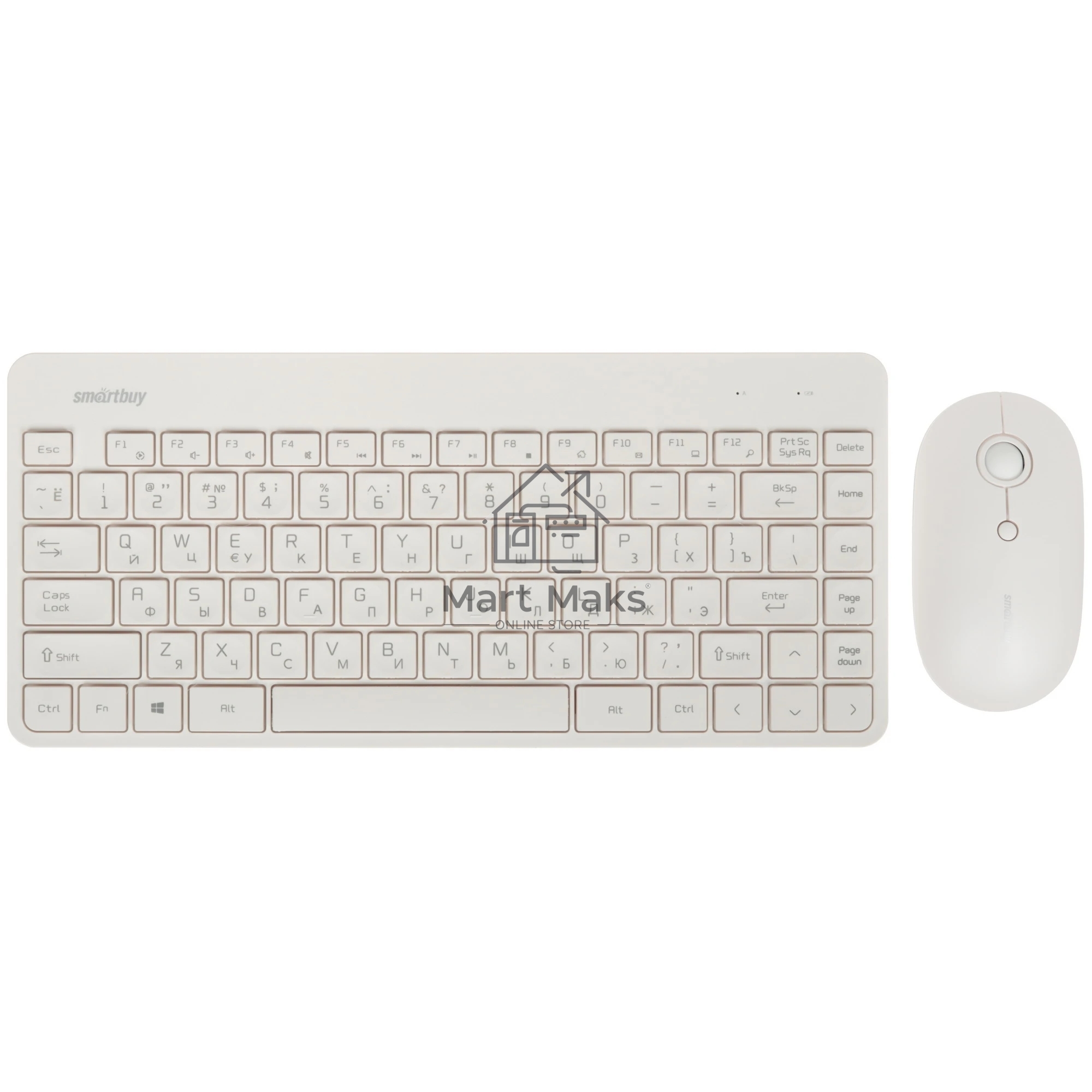 Комплект клавиатура+мышь Smartbuy 220349AG беспроводной, USB, 1600 DPI, белый