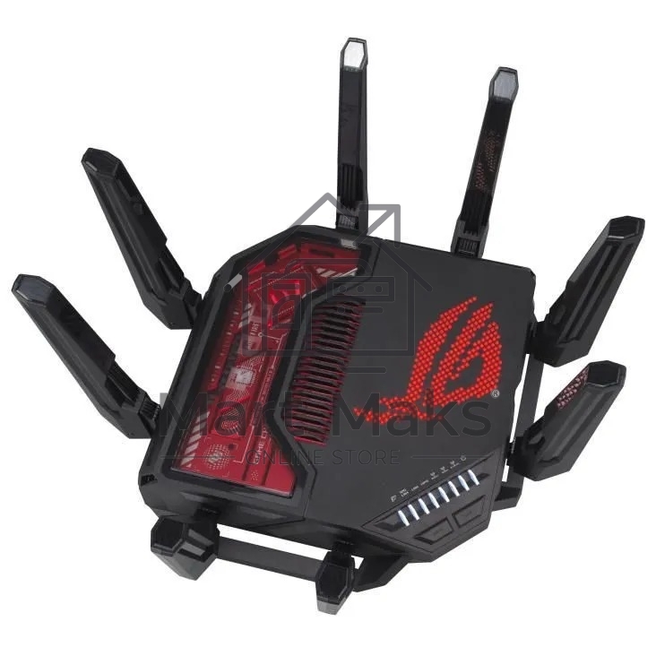 Маршрутизатор ASUS GT-BE19000, черный/красный, 90IG0850-MO9A0V