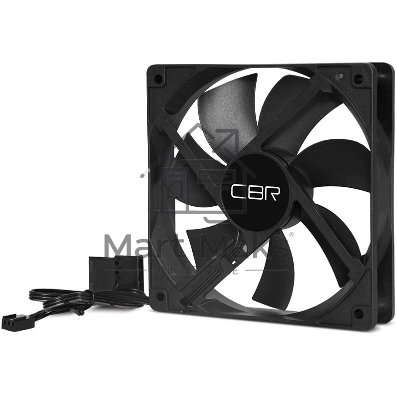 Вентилятор для корпуса CBR CBR-CF-8025-1600B черный, 80 мм, 1600 об/мин, 25 дБ, 3 pin