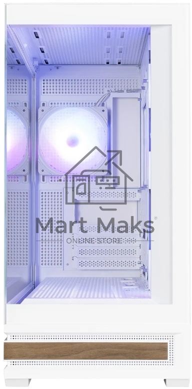 Компьютерный корпус ZALMAN P40 NAMU, ATX, белый, WINDOW, WOODEN ELEMENTS, 2xCombo(2.5” or 3.5”), 1xUSB TYPE-C, 2xUSB 3.0, SIDE 3x120мм ARGB, REAR 1x120мм ARGB