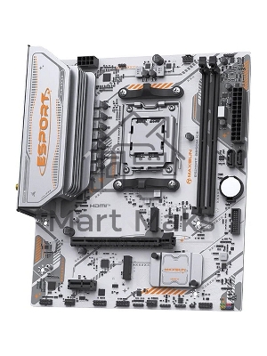 Материнская плата Maxsun MS-eSport B850M WIFI ICE, AM5, AMD B850, 2xDDR5, 2xSATA, 2xM.2, 1xPCIe 5.0 x16, 1xPCIe 3.0 x1, 1xHDMI 1.4, 1xDP, 1xRJ45, Wi-Fi 6, Bluetooth 5.2, 4xUSB-A 5Gbps, 2xUSB-A 2.0, 3x3.5 мм, 7.1, mATX