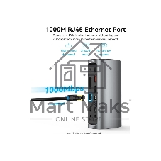 Док-станция Vention TPJH0-EU, USB Type-C, HDMI/VGA/USB/RJ45/SD/3.5мм/PD/DC, USB Type-C