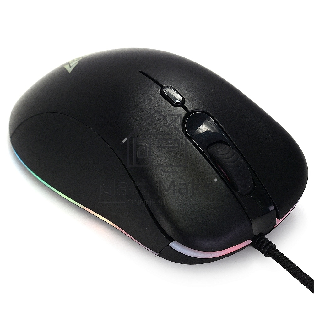 Мышь проводная Crown CMGM-904 черный, 7000 dpi, USB, кнопки - 7