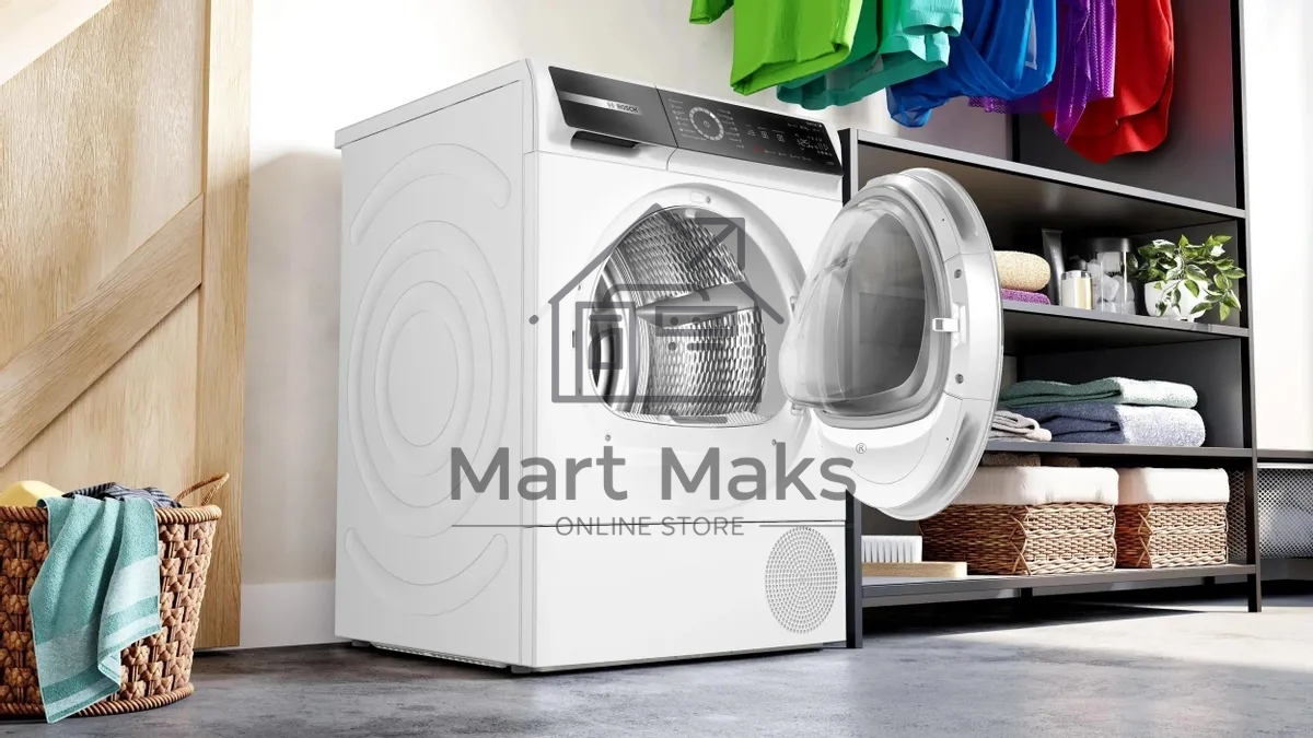 Сушильная машина Bosch WQB245B0ME белый, 9 кг, сушка - конденсационная, программ - 14, 59.8 x 84.2 x 65.1 см