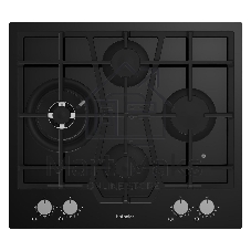 Газовая варочная поверхность Hotpoint HGS 62FD/BK, 4 конфорки, закаленное стекло, 9750 Вт