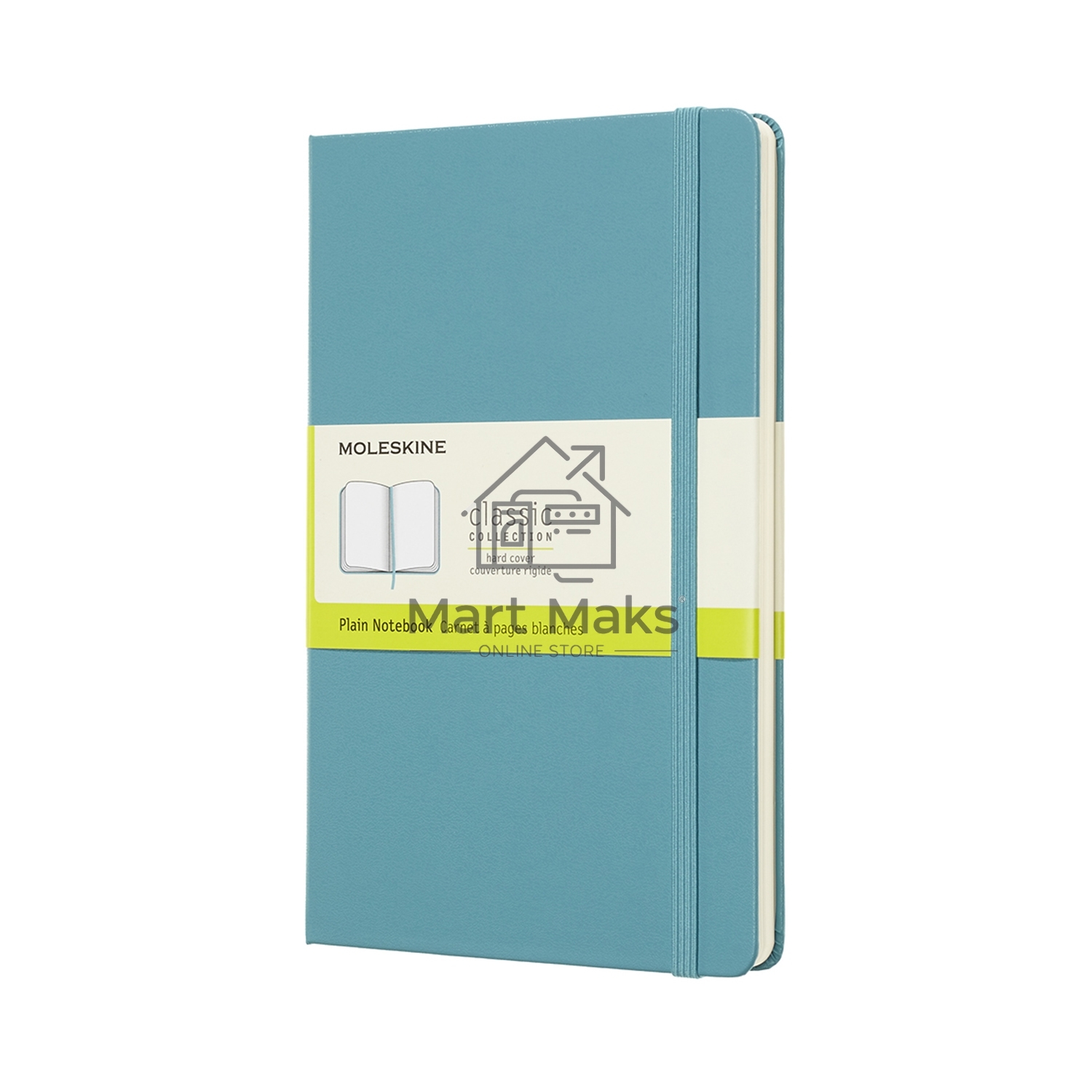 Блокнот Moleskine CLASSIC QP062B35 Large 130х210мм, 240 страниц, нелинованный, твердая обложка, голубой