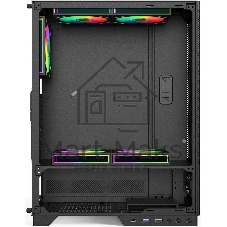 Компьютерный корпус ACD Citadel 108DB ATX, Type-C + 2 X USB ports + HD audio combo, Mesh, TG, черный
