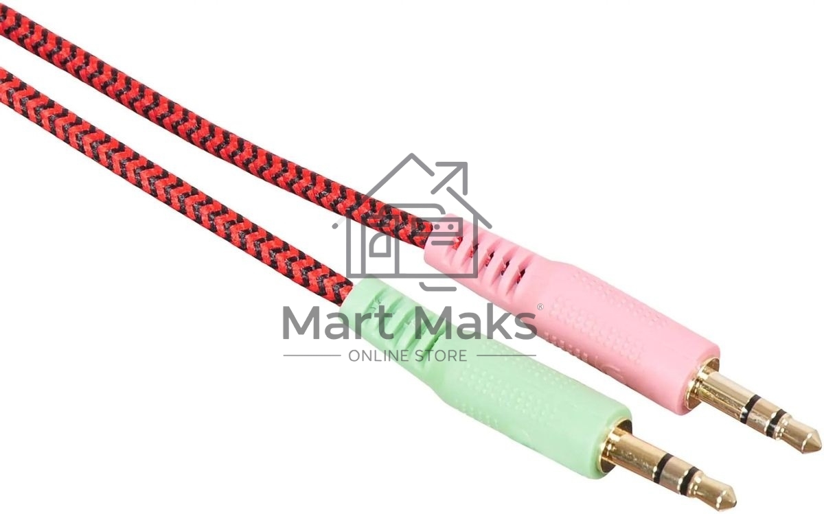 Наушники Oklick HS-G300 черный/красный 2.2 м мониторы оголовье (AH-V1)