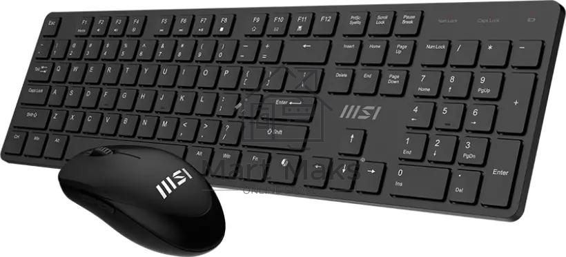 Комплект клавиатура + мышь MSI FORGE K200 W COMBO MS-8ZA4 клав:черный мышь:черный беспроводная (S11-43RU304-Y92)