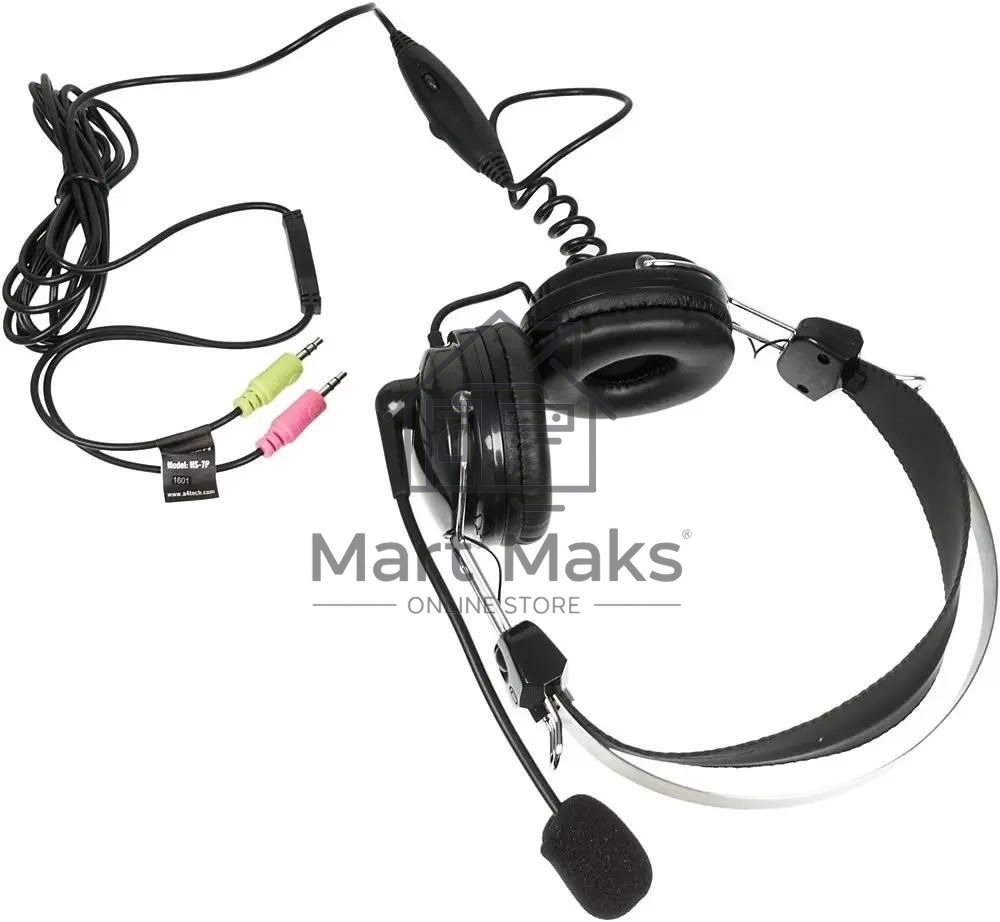 Гарнитура проводная A4Tech HS-7P, черный