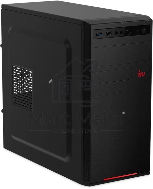 Компьютер IRU Planio 310H6SEV MT i3 12100 (3.3) 16Gb SSD 512Gb UHDG 730 FreeDOS GbitEth 400W черный (RUS) (2112845)