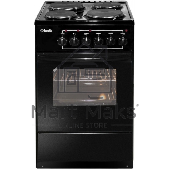 Плита электрическая Лысьва ЭП 411 черный, конфорок 4 электрических, духовка 57 л, 50 см x 84 см x 60 см