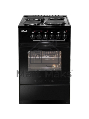 Плита электрическая Лысьва ЭП 411 черный, конфорок 4 электрических, духовка 57 л, 50 см x 84 см x 60 см