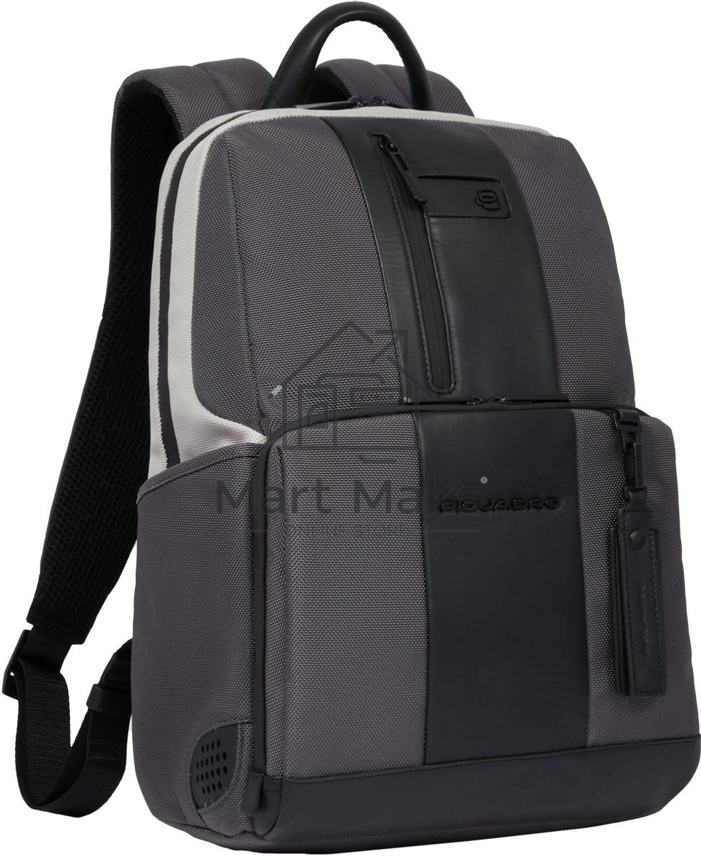 Рюкзак Piquadro Brief2 Special CA3214BR2S/GRN, нейлон/натур.кожа, серый/черный