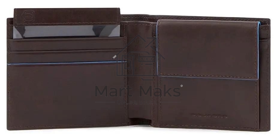 Кошелек мужской Piquadro Blue Square Revamp PU4188B2VR/MO, натур.кожа, коричневый