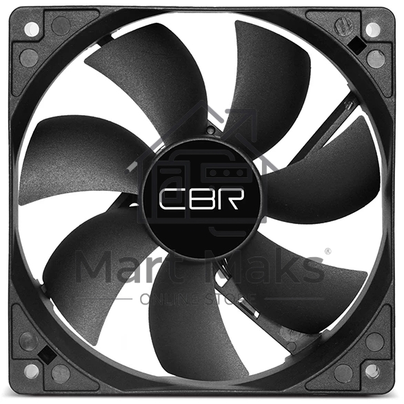 Вентилятор для корпуса CBR CBR-CF-8025-1600B черный, 80 мм, 1600 об/мин, 25 дБ, 3 pin