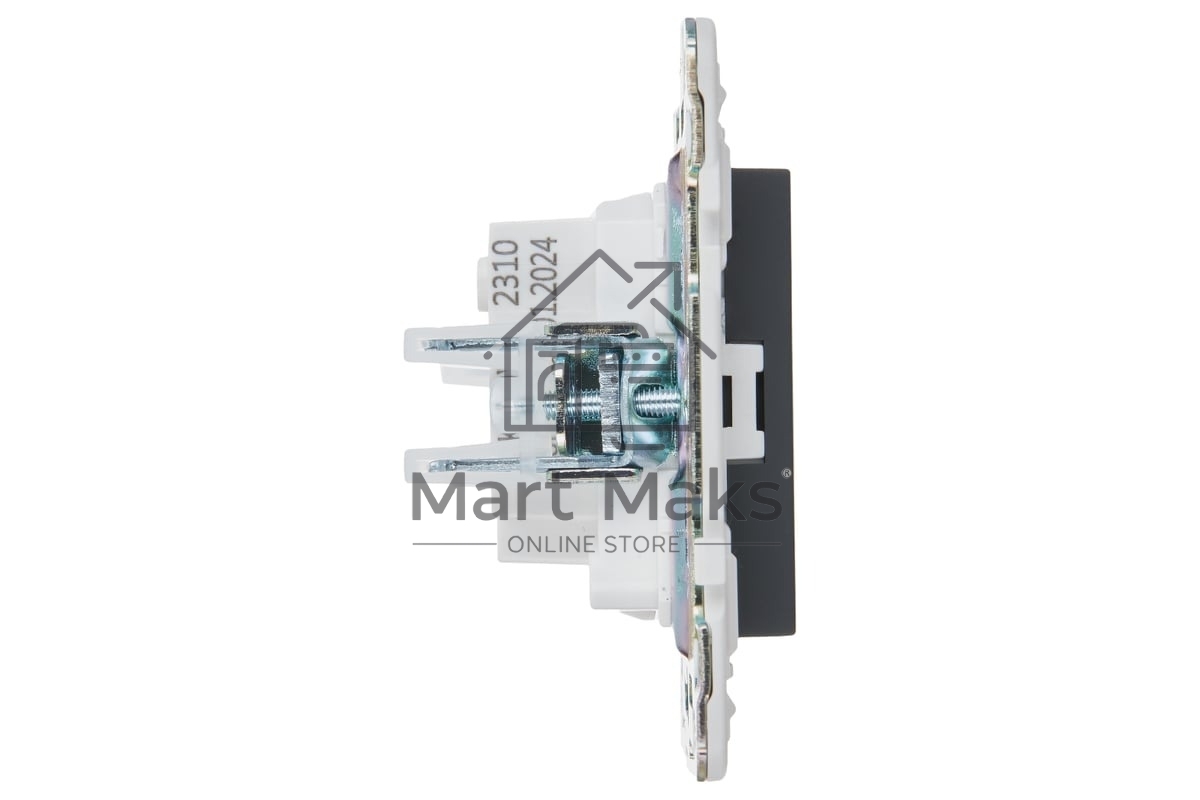 Розетка IEK SKANDY SK-R02G 10А графит без заземл. без защ. шторок SK-R10-10-K53